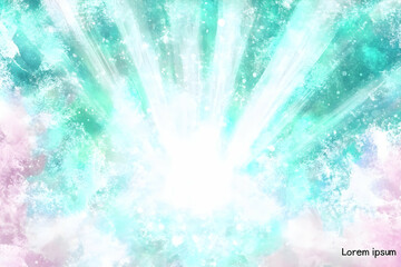 Abstract teal and white burst background, perfect for website banners, social media, or digital art projects.  Offers a bright, energetic, and modern feel.