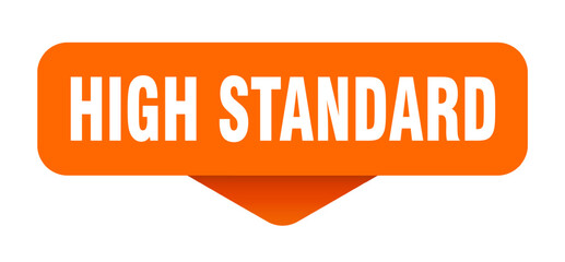 HIGH STANDARD BUTTON, STICKER ISOLATED ON TRANSPARENT BACKGROUND