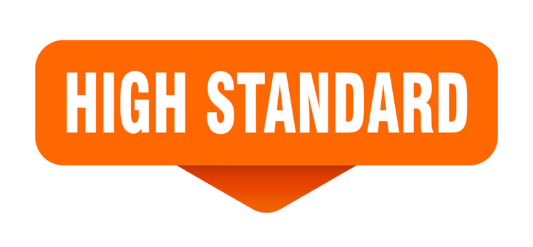 HIGH STANDARD BUTTON, STICKER ISOLATED ON TRANSPARENT BACKGROUND