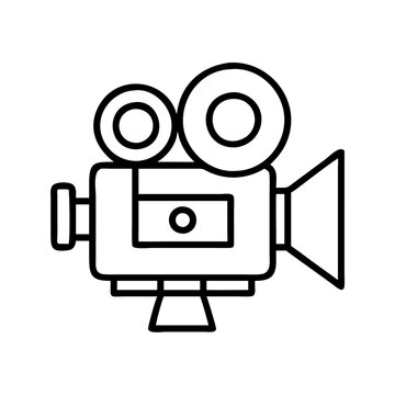 recommend clip art: vintage film camera icon, photography day line art, photography day icon - simple black line art icon of vintage film camera, for photography day celebrations. photography vector art.