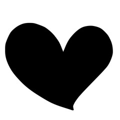 Obraz premium Heart a black colou.