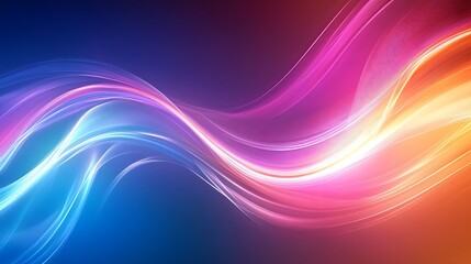 Naklejka premium Abstract Colorful Waves Flowing Dynamically Across Space