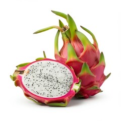 Dragon fruit pitahaya isolated on white background.

