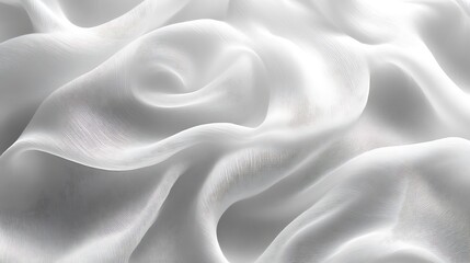 Obraz premium White Fabric Draped in Soft Elegant Waves