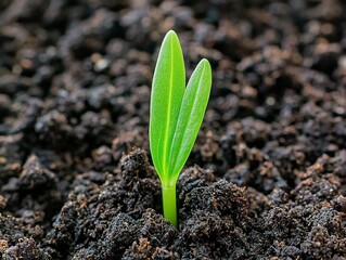 Seed Capital investment growth represented by flourishing green shoots breaking through soil