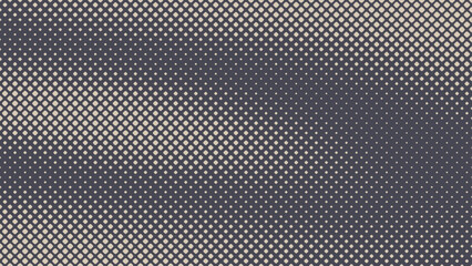 Square Rounded Dots Halftone Pattern Dynamic Surface Vector Abstract Background. Blurred Movement Flow Effect Art Illustration. Geometry Rhombus Grid Abstraction Half Tone Graphics Subtle Texture