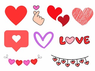 Heart Envelope Open Icon Flat Valentine’s Day hearts love message on minimal pink background Social Media Icons Smartphone Drawing