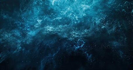 Obraz premium A dynamic abstract representation of swirling blue water and light effects.