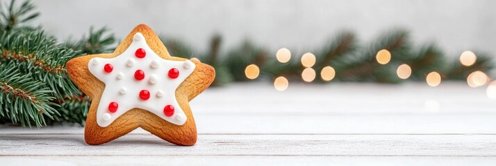 Get inspired for holiday baking with a festive Christmas cookie decoration banner, complete with space for text and free customization.
