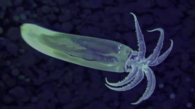 luminescent deep dea squid
