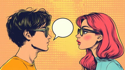 Pop-art style comic speech bubbles for vibrant text emphasis