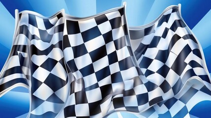 A vector illustration of a racing flag design.