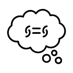 thought bubble with words icon, poet’s day line art, poets icon - simple black line art icon of thought bubble with words, symbolizing poets day celebrations. poet vector art.