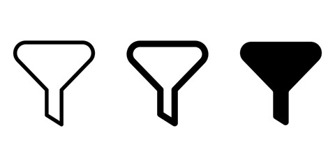 Funnel icon. Filter tool symbol.