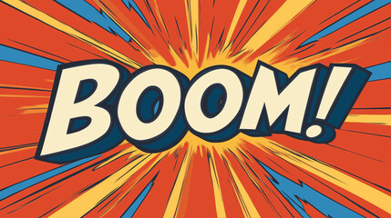 Word "BOOM" in comic style with bold design
