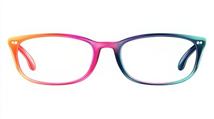Fototapeta premium Colorful Gradient Eyeglasses - Trendy Kids Fashion Accessories