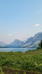 Scenic views on Icefields Parkway between Banff National Park and Jasper in Alberta, Canada.