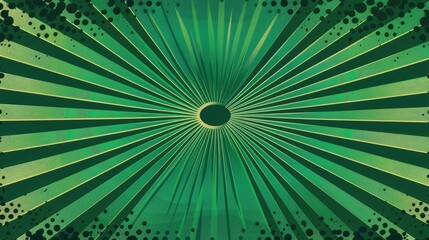 Abstract green radial design with a central oval shape, creating a dynamic visual effect.
