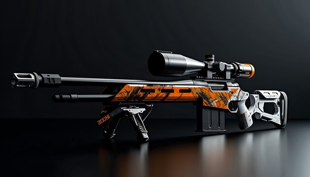 gaming firearm, 3D render