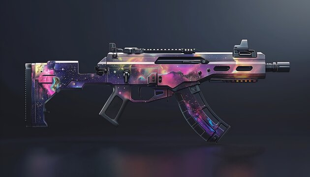 gaming firearm, 3D render