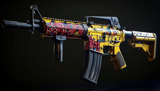 gaming firearm, 3D render