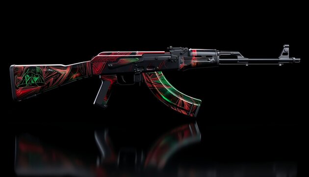 gaming firearm, 3D render