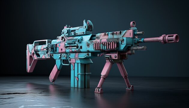 gaming firearm, 3D render