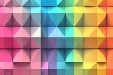 Fototapeta premium Vibrant colors merge in a beautifully intricate geometric pattern, creating a delightful visual treat. Generative AI