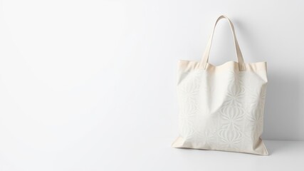Canvas tote bag mockup on white background with space for custom branding design, template, branding