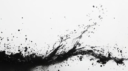 Obraz premium Abstract Ink Splash Art: Dynamic Water Movement