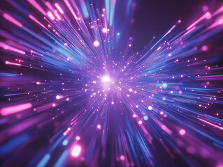 Fototapeta premium Faszinierendes Weltraum-Nebula im dynamischen Farbenspiel von Blau und Lila