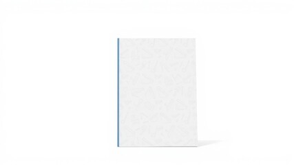Fototapeta premium Isolated mockup of blank book cover on white background with shadow, book, branding
