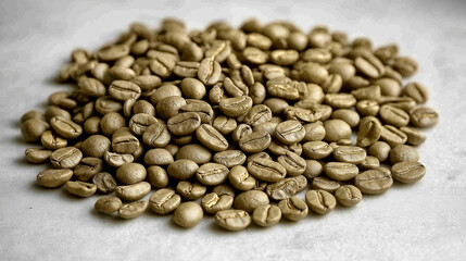 Fototapeta premium Kaffeebohnen in naher Ansicht: Textur und Details der Röstung