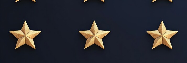 A seamless pattern featuring intricately designed golden stars set against a rich, deep blue backdrop, perfect for artistic projects and decor. Generative AI