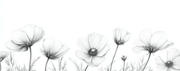 Flowers on a white background.