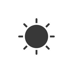 Sun Icon Set Vector illustration in black