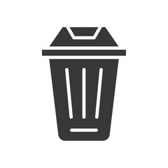 Bin Icon Set Vector illustration in black