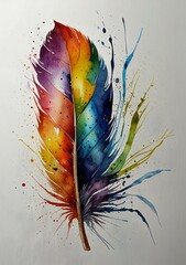 colorful feathers background