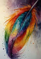 colorful feathers background