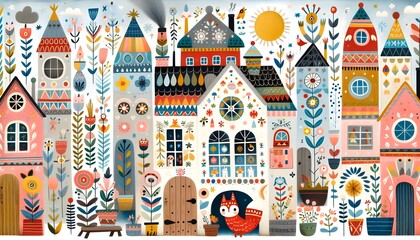 "Pueblos de Ensueño: Maravillas Ilustradas"