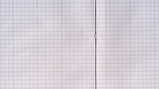 White school notebook paper texture with grid background, 4K