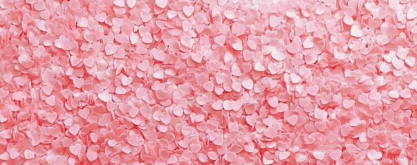 I love the romantic pattern. Pink confectionery hearts sprinkled with pink, background, texture Coral reeled
