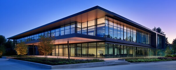 Obraz premium Modern office space with a minimalist design