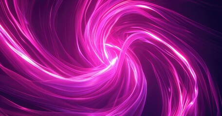 Obraz premium A vibrant swirl of pink and purple light, creating a dynamic and abstract digital background.