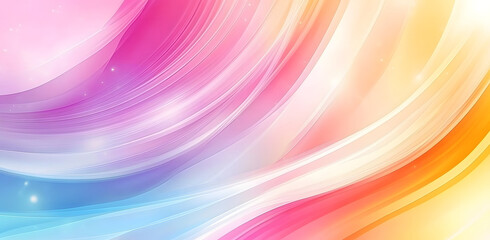 Obraz premium Abstract Colorful Wavy Lines Background in Rainbow Gradient