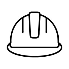 hard hat icon, labor Day line art, labor day icon - simple black line art icon of hard hat, symbolizing labor day celebrations. labor day vector art.