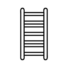 ladder icon, labor Day line art, labor day icon - simple black line art icon of ladder, symbolizing labor day celebrations. labor day vector art.