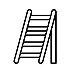 ladder icon, labor Day line art, labor day icon - simple black line art icon of ladder, symbolizing labor day celebrations. labor day vector art.