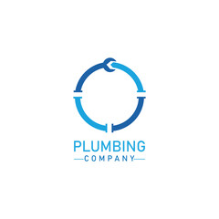 Plumbing logo vector icon illustration design