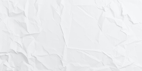 Obraz premium A crumpled white paper with gentle folds and creases, creating a textured surface, paper, white, crumpled